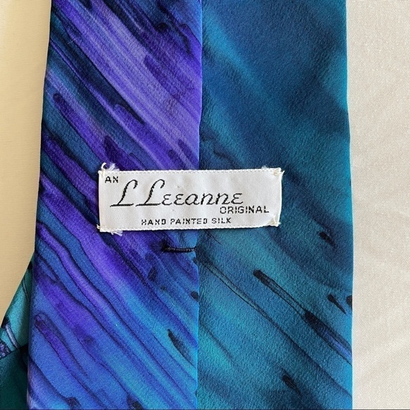 Vintage 80s Silk Blouse Skirt Set His & Hers Size Medium - Picture 10 of 11